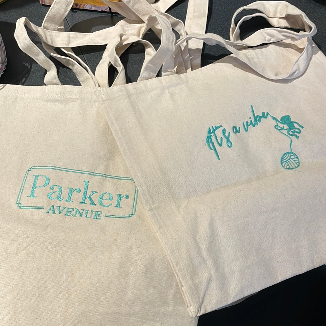 Parker Ave Embroidered Tote Parker Avenue Knits
