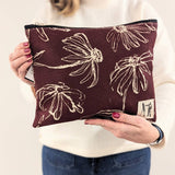 Beautiful Travel Pouch - Burgundy Merlot