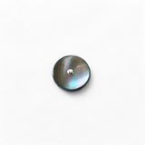 Gray Smoke Trochus Shell Silver | Pin Shank Round - 15mm