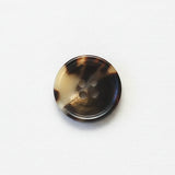 Mostly Black Horn with Classic Rim Edge | Round - 23mm