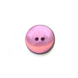 Plastic Pink Iridescent Moon Round - 25mm