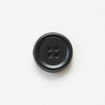 Black Leather button on a white background
