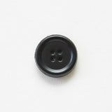 Black Leather button on a white background