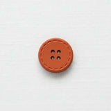 Russet Leather Round Embossed Stitching - 19mm