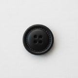 Black Leather Round Fluted - 20mm