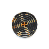 BM0708H32 Brown and Black Horn Round Ridged Basket 4HL 32MM