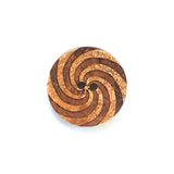 BM1870C30 Natural Coconut Spiral Round - 30MM 2HL