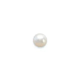 BN0749G10 Off White Vintage 1960s Round Pearlized Glass Shank 10MM