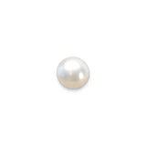 BN0750G13 Off White Vintage 1960s Round Pearlized Glass Shank 13MM