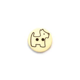BP0782P18 White with Black Scottie Dog Round Plastic 2HL 18MM