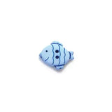 BP0791P18 Blue Happy Fish Plastic 2HL 18MM