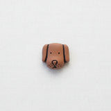 Brown Dog Face Plastic Shank - 15mm