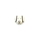 BP0798P15 White Dog Face Plastic Shank 15MM