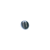 Glass Iridescent Silver Oval Shank 11MM