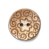 Coconut Spirals Natural Round 2HL 40MM