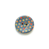 BS1066C23 Coconut Blue with Multi Dots Round 2HL 23MM