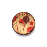 BS1074C30 Coconut Spore Red Circles Round 2HL 30MM