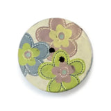 BS1082C40 Coconut Large Flowers Multi Round 2HL 40MM
