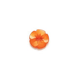Plastic Orange Metallic Iridescent Flower - 15MM 2HL