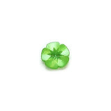 BU1606P15 Plastic Green Metallic Iridescent Flower - 15MM