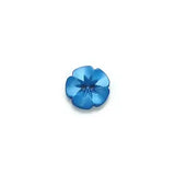 BU1607P15 Plastic Turquoise Metallic Iridescent Flower - 15MM 2HL