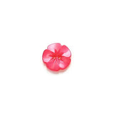 BU1611P15 Plastic Dark Pink Metallic Iridescent Flower - 15MM 2HL