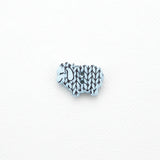 Plastic Blue Sheep with Knit Stitches - 18mm