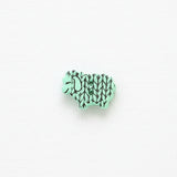 Plastic Green Sheep with Knit Stitches - 18mm