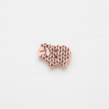 Plastic Pink Sheep with Knit Stitches - 18mm