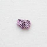 Plastic Purple Sheep with Knit Stitches - 18mm