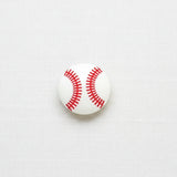 Plastic White and Red Baseball Shank - 18mm