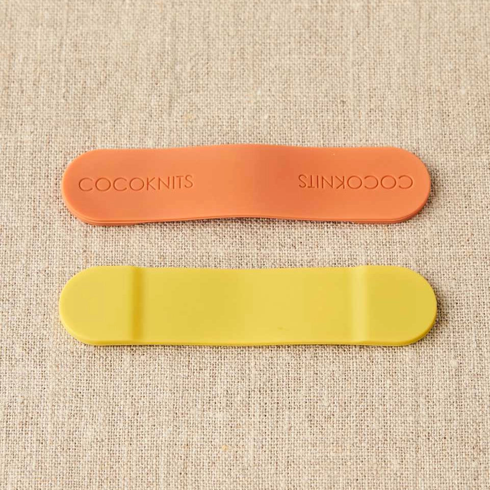 An orange and Yellow silicon magnetic clip