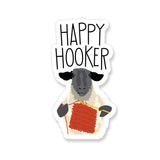 Happy Hooker Crochet Sheep - Vinyl Sticker
