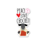 Peace Love Crochet - Vinyl Sticker