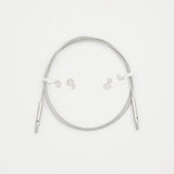 KnitPro Stainless Steel Swivel Cables - Transparent & Silver