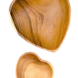 Wild Olive Wood Heart Shaped Bowls