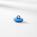 Plastic Light Blue Tiny Circular Dots - Round Shank - 11mm