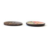 Coconut Large Flowers Multi Round - 40mm