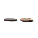 Coconut Multi Heart Swirls Round - 30mm