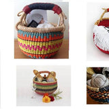 Extra Large Bolga Market Basket (Colors Vary) W: 16"-18" H:10"-14", 1 EA